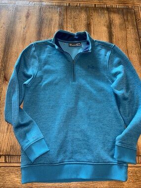 Under Armour Men's Teal Blue Quarter-Zip Pullover